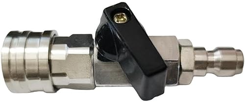 Miniatura 4 de Válvula de bola de lavadora de alta presión, válvula de bola de conexión rápida de acero inoxidable para manguera de lavadora eléctrica, 14