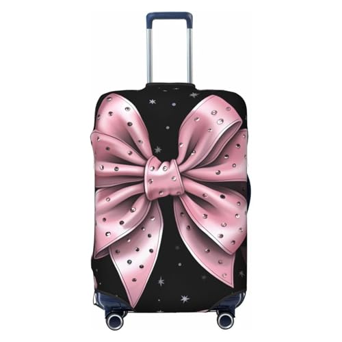 Suitcase Covers for Luggage, Luggage Cover Protector Fits 18-32 Inch Luggages (Pink Diamond Bow, XL)