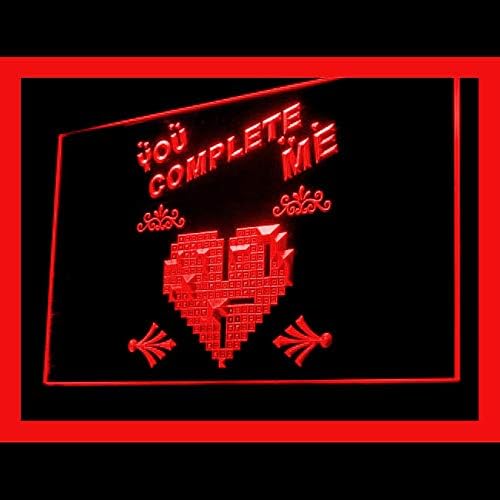 220081 You Complete me Love Forever Heart Feel Tetris Display LED Light Neon Sign