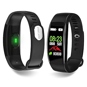 HUYVMAY Fitnesstracker met activiteitstracker, IP68 waterdicht, voor dames en heren, kinderen, fitnessarmband met…