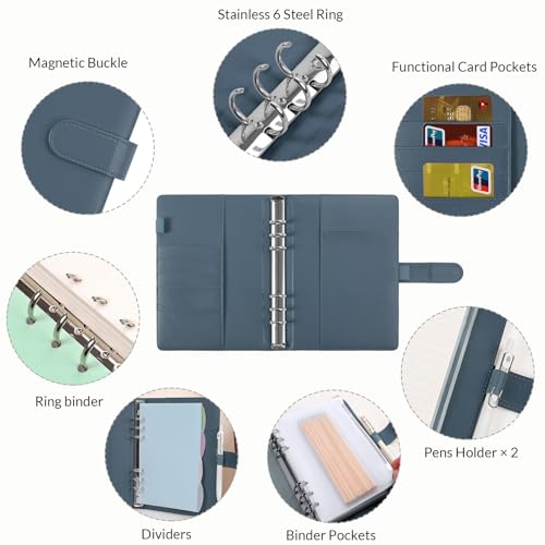 SKYDYE A5 6 Ring Binder, 135 Sheet Refill Paper - Image 3