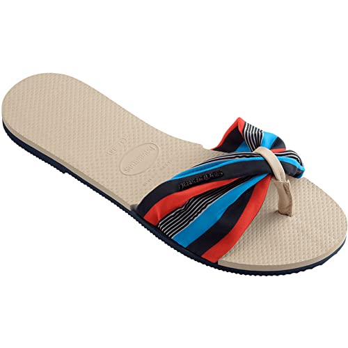 Rasteira You St Tropez, Havaianas, Feminino, Bege Palha/Marinho, 39/40