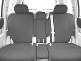 Center 40/20/40 Split Bench Seats, CalTrend NeoSupreme Seat Covers for 2011-2020 Toyota Sienna Light Grey Insert and Trim
