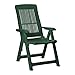Mojawo Bequemer Klappstuhl, Campingsessel für Terrasse, Garten, Balkon und Camping - 5-Fach Verstellbarer Gartenstuhl - witterungsbeständiger Positionssessel - Grün