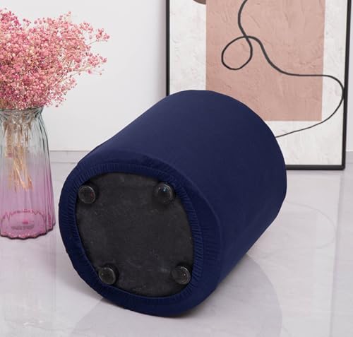 Stretch Ottoman Slipcovers Covers Round, Velvet/Jacquard Stool Covers Thick Soft Footstool & Folding Storage Furniture Protector Covers Removable Washable with Nonslip Elastic Bottom(#3,W45xH45cm) - Cosy Home Interiors Stretch Ottoman Slipcovers Covers Round, Velvet/Jacquard Stool Covers Thick Soft Footstool & Folding Storage Furniture Protector Covers Removable Washable with Nonslip Elastic Bottom(#3,W45xH45cm) - Image 3