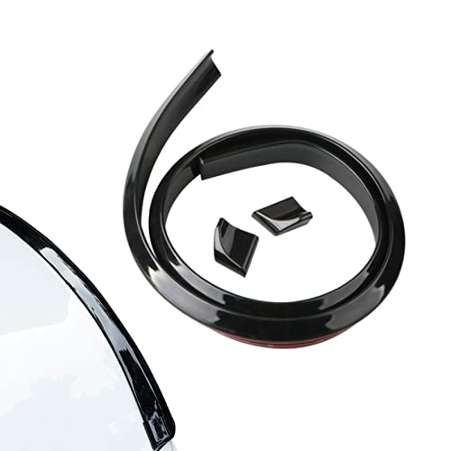 Miytsya Pack-1 Rear Spoiler, Universal 4.9ft/1.5m Gloss Black Rubber Spoiler Kit, Fits Most Cars, Punch-Free Installation