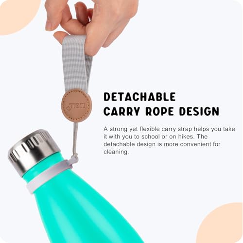 Image of 9 oz Stainless Steel Insulated Kids Water Bottle for School,Teal