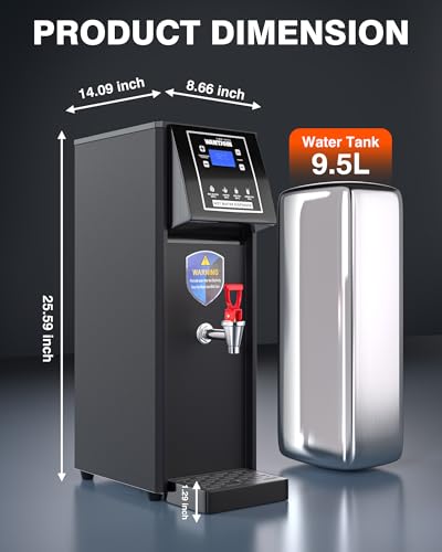 Image of WantJoin Hot Water Dispenser Commercial Adjustable Temperature Water Boiler Step-Heating Automatic Electric Hot Water Dispenser Countertop
