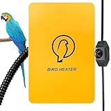 10W Bird Cage Heater, Bird Warmer with Rotary Switch and Power LED, Bird Cage Heating Pad for African Grey, Parakeets, Parrots, Exotic Pet Birds, with Anti Bite Rope 3.7×5.7 Inches