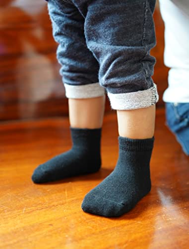 image for RATIVE Non Skid Anti Slip Slipper Cotton Striped Crew Dress Socks with