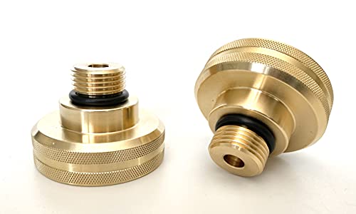 Dish LPG GPL - Adattatore in ottone, filettatura 22 mm, lunghezza 40 mm