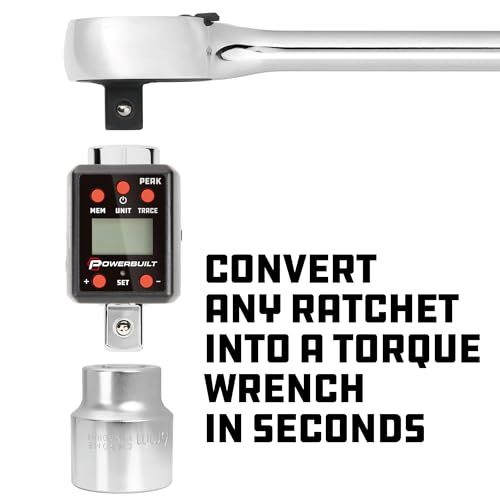 Powerbuilt 3/4-Inch Drive Digital Torque Adapter, 147.5-737.5 Ft-Lb and 200-1000 Nm, Alert Signals Torque Setting, Electronic Torque Wrench Converter with Digital Display, ±2% Accuracy - 940994 by Powerbuilt - Image 5