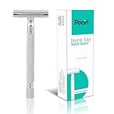 Pearl Shaving Double Edge Safety Razor (SS-01 CC-CHROME) made with Brass Metal- Classic & Traditional | Complimentary Blade Refills | Shaving Kit | Rakshabandhan Gift Options