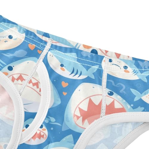 KLL Sharks Water Blue Pattern Toddler Boys' Soft Training Underwear Cute Undies4