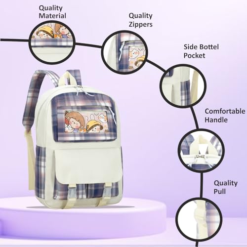Image of Tinytot 30 Litre Japanese Korean Style School Bag Water-Resistant Laptop & Travel Backpack - Unisex Large 18 Inches Multipurpose Student Backpack for Boys & Girls, Men & Women