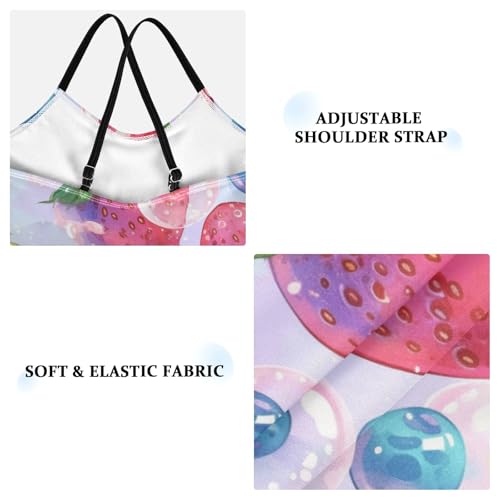 Strawberries Girls One Piece Swimsuits Sport Halter Swimwear Beach Bathing Suit 3T3