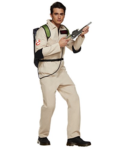 Spirit Halloween Men's Ghostbusters One Piece Costume | Officially Licensed Tan