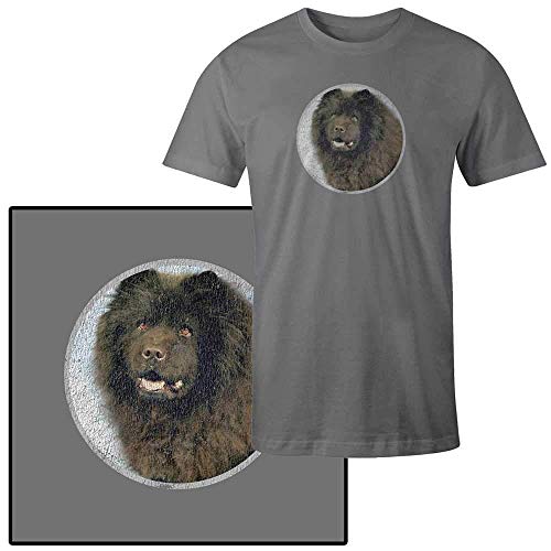 Arwick Store Chow Dog Puppy Short Sleeve T-Shirt Vintage Navy #TOP1