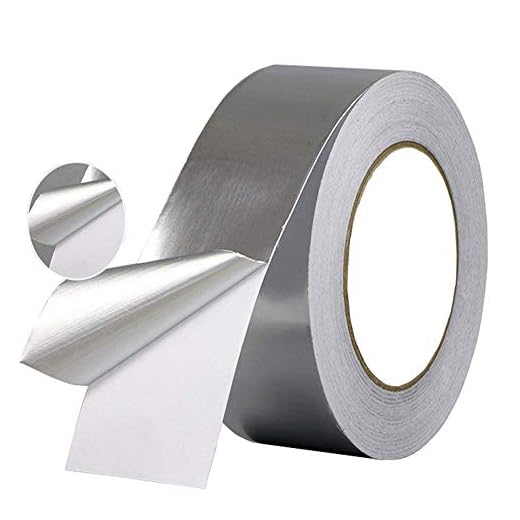 Selbstklebend Klebeband Aluminiumband Hitzebeständig Hitzeschutzband, Wasserdicht Alu-Klebeband Aluminium Klebeband Aluminiumklebebänder Aluband zum Abdichten oder Dämmen 30 mm * 30 m (1Rolle,Silber)