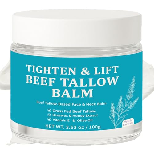 Maidlure Tighten & Lift Beef Tallow Balm Beef Tallow-Based Face & Neck Balm Grass Fed Beef Tallow Beeswax & Honey Extract Moisturizer for Tightening and Firming (1)