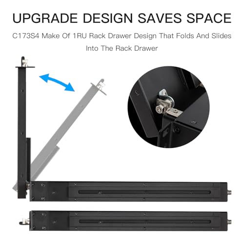 Image of ANDYCINE C173S4 17.3 Inch 1RU Pull Out Rack Mount Broadcast LCD Director 1920x1080 Resolution 4K HDMI 3G-SDI Input and Output Broadcast Production Monitor,Desktop Director's Monitor with YPbPr, Video
