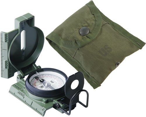 Olive Drab Cammenga Genuine Military Lensatic Phosphorescent Compass Model 27