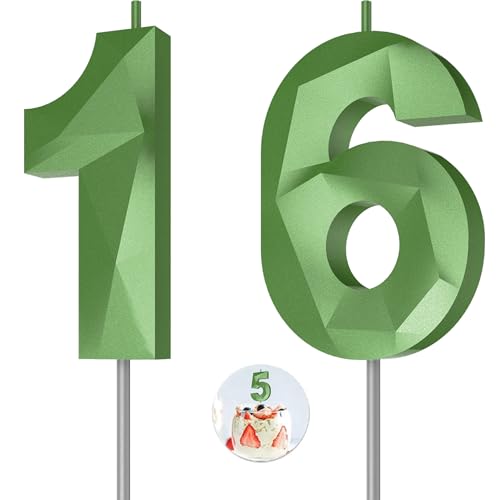 Green Number Birthday Candles