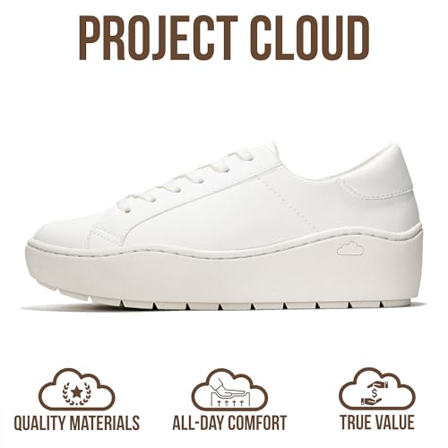 Image of Project Cloud Platform Sneakers for Women - Lightweight Womens Sneakers with Memory Foam Insole - Non Slip Lace-Up Womens Shoes - Perfect Summer Shoes for Women 2026 (Bossy)