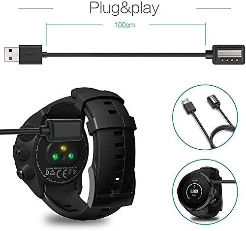 Charger Compatible with Suunto 9, D5, Spartan Ultra HR, Spartan Sport Wrist HR, EON Core - Magnetic USB Charging Cable 100cm - GPS Watch Accessories image 4 of 7 B0DKBPRNCD