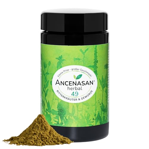 ANCENASAN herbal (120g) | 49-Bitterkräuter-Pulver | Mit natürlichen Bitterstoffen | Vegan Glutenfrei | Made in Germany
