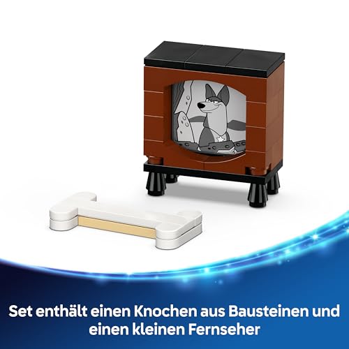 LEGO ǀ Disney Lucky & Penny 101 Dalmatiner - Welpen Spielset – Tierfiguren zum Spielen mit beweglichen Köpfen, Beinen & Schwänzen – Knochen & Fernseher – Geschenk für Mädchen ab 6 Jahren – 43271