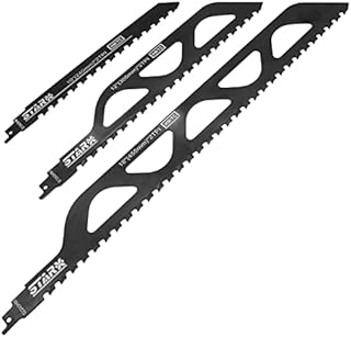 Starx Reciprocating Saw Blade-Demolition Masonry Hard Alloy Tungsten Carbide Saw Blades for Cutting Brick ,Fiber Cement, aerated Concrete and poroton, 1/2