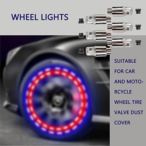 Led Wheel Lights Flash Light Tire Valve Cap Lamp For Car Bike Motorcycle, Cool Flash Lights, Night Safety (Color) #TOP5