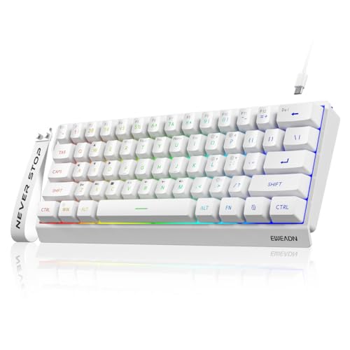SEUNKWANG EWEADN F61 60%�L���Q�[�~���O�L�[�{�[�h RGB�o�b�N���C�g�t�������u�����Q�[�~���O�L�[�{�[�h PBT�L�[�L���b�v�t�� �R���p�N�g�f�U�C�� �������[�h�L���L�[�{�[�h Mac/Win-White�p