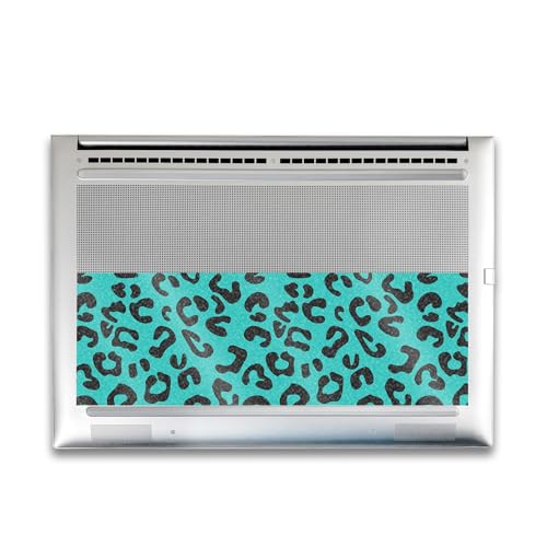 Image of Glossy Glitter Gaming Skin Compatible with HP Envy x360 16 inch (2023) - Teal Leopard - Premium 3M Vinyl Protective Wrap Decal Cover - Easy to Apply | Crafted in The USA by MightySkins