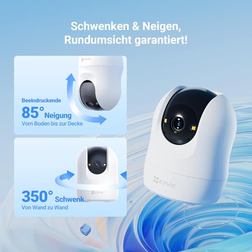 EZVIZ C6N G1 2K 360° Überwachungskamera Innen WiFi Kamera 2 Stück – Ansicht 3