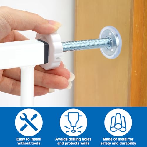 4 Stück Druckschrauben für Kindergitter, M10*80mm Baby Gate Pressure Screws,Treppenschutzgitter Verlängerung, Kindergitter Tür Ohne Bohren, Klemmschraube für KindersicherungTreppengitter Kindergitter
