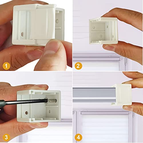 6 Pack 1 Inch Blind Brackets Vertical Blind Brackets Plastic Window Blinds Headrail Brackets White Profile Box Vertical Blind Mounting Bracket Curtain Rod Brackets Curtain Brackets For Vertical Blinds #TOP5
