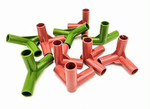 PSYCHE Kids Play Tent House Frame Spare Part – Angular Corner Socket Jointers Couplers Bends (90Deg-6 & 135 Deg-4, 13mm Inner Dia, 16mm Outer Dia, Thickness 1.5mm)