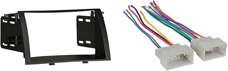 Kit moldura Double DIN e chicote de amplificador Metra para Kia Sorrento e Hyundai selecionados – 1 conjunto