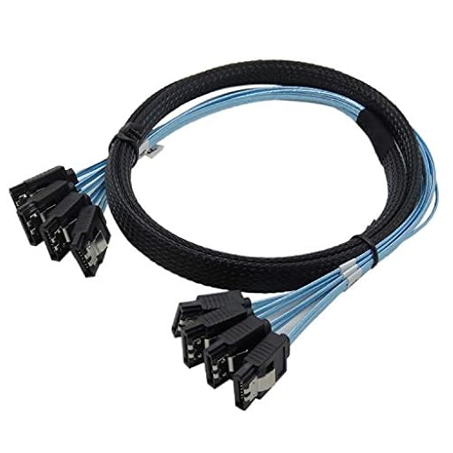 CABLEDECONN 6Gbps de alta velocidad 4pcs/Set Sata Cable SAS para servidor los 0.5M | Ya disponible en tu tienda friki favorita! En mundofriki.es!