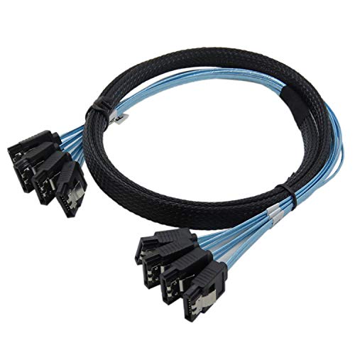 CABLEDECONN 6Gbps de alta velocidad 4pcs/Set Sata Cable SAS para