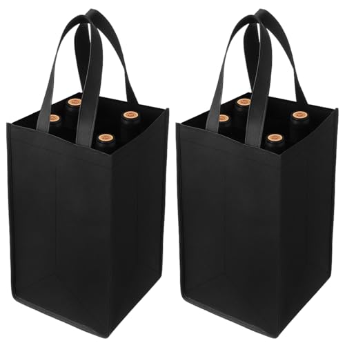 Prasacco 2 portabottiglie per 4 bottiglie, borsa porta vino con