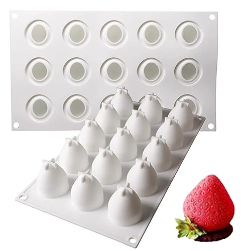 Recopilación de Moldes con formas al mejor precio. 39 AFINSEA - Molde de silicona 3D con forma de fresa para pastel de mousse, chocolate y postre francés, reutilizable y antiadherente