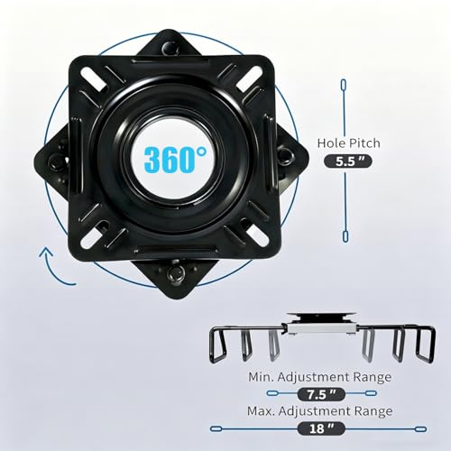 sofymoor Lot de 2 Pinces de siège de Bateau réglables pour bancs, réglable, Coulissant, Base rotative à 360°, 37,9 cm à 55 cm, Convient pour Bateaux, Bateaux Rapides, Bateaux pneumatiques, etc – vue 6