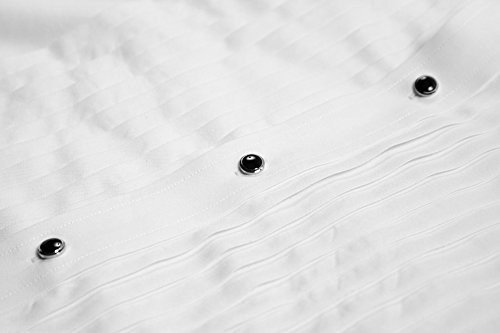 Men's 100% Cotton Tuxedo Shirt, Slim Fit, 15.5 (36/37) White2