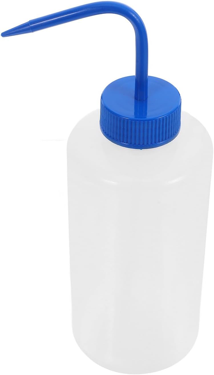 BETOOKY 1000ml Tattoo Wash Bottle Blue Cap Squirt Bottle Leakproof for Eyelash Cleaning and Lab Use
