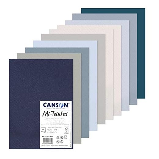 Canson C31032S055 Mi-Teintes 60% Abeja 160g Pack A4 10H Tonos Fríos