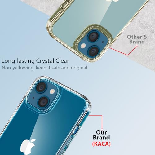 Image of KACA Clear Back Cover Case for Apple iPhone 15 |Case for iPhone 15|Shockproof Bumper TPU Protective Design|Apple iPhone 15 Back Cover- Transparent