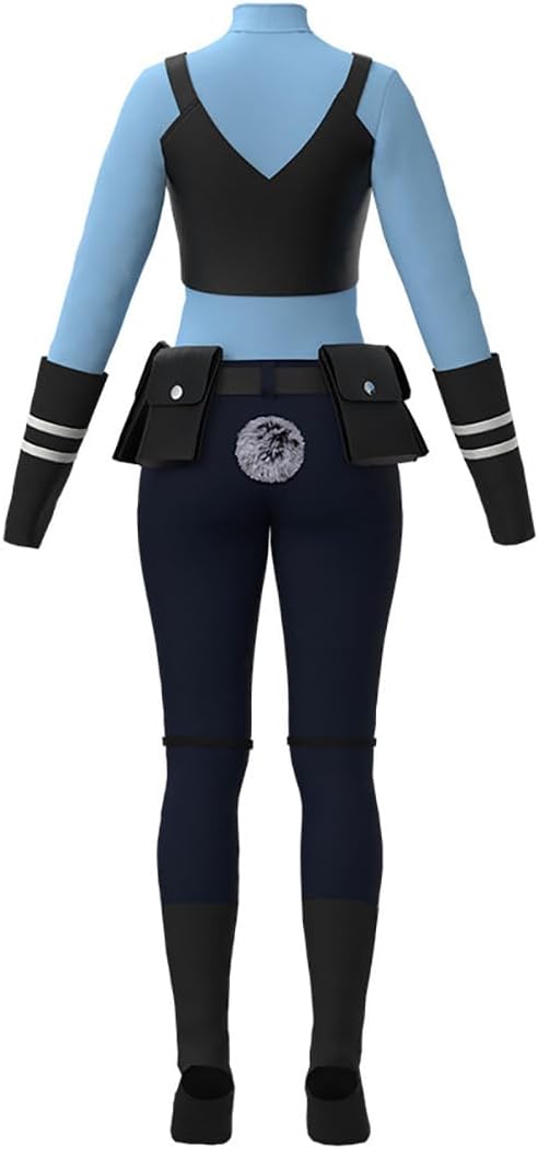 Adult Judy Hopps Costume Shirt Pants Belt Headwear Uniform Officer Police Nick Halloween Cosplay Badge Waistbag
